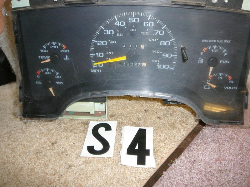 95,96,97 chevy blazer s10 jimmy speedometer cluster instrument gauge mt 136k