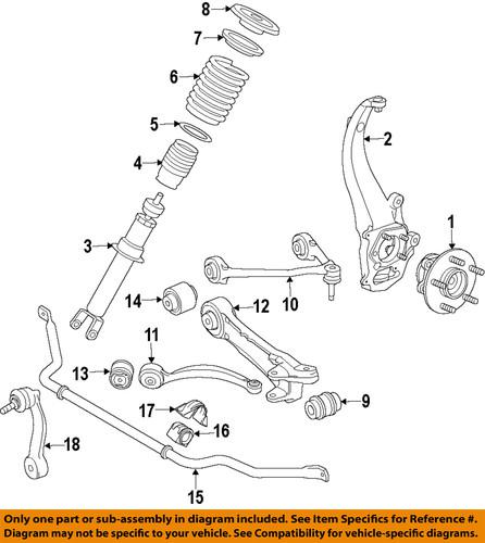 Jaguar oem c2d3285 axle bearing & hub assembly/front wheel bearing & hub