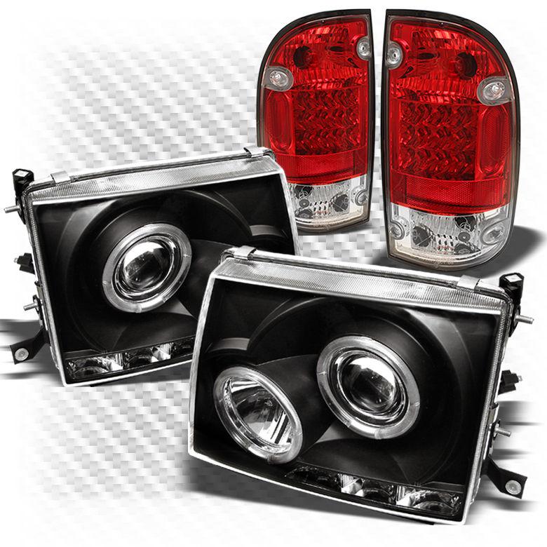 97-00 tacoma black projector headlights + r/c philips-led perform tail lights