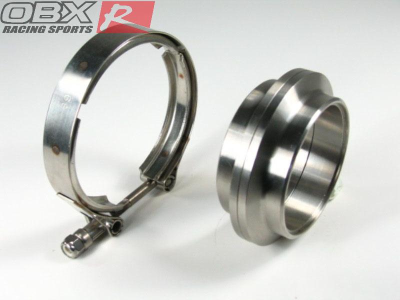 Obx stainless steel vband v-band flange clamps kit 2.25" 2 1/4" inch