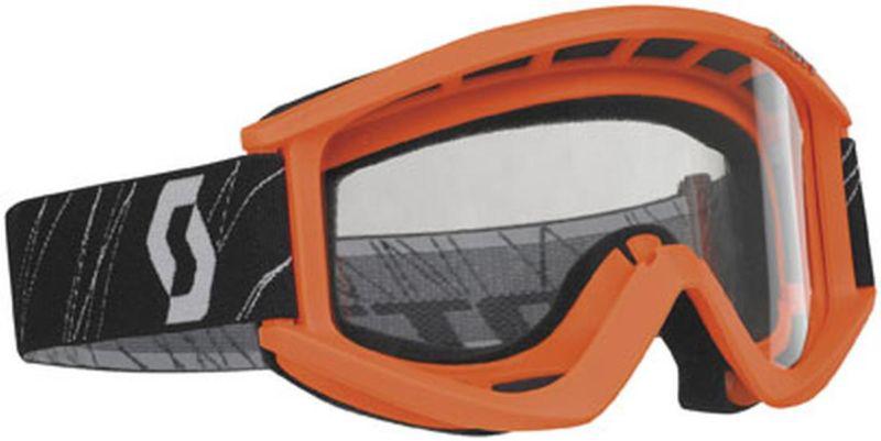 New scott recoil xi w/ clear standard lens adult goggles, orange, one size