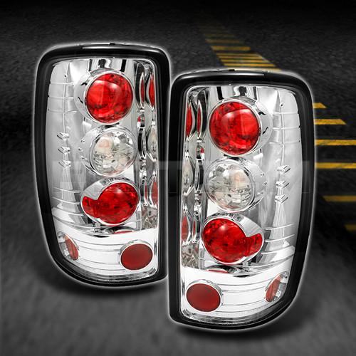 00-06 chevy suburban tahoe yukon barn door chrome tail lights lamps left+right