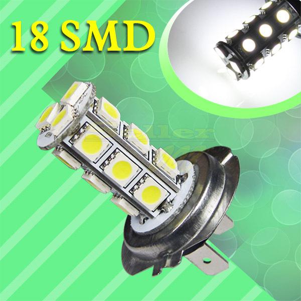 H7 18 smd 5050 pure white fog tail signal 18 led car light bulb lamp