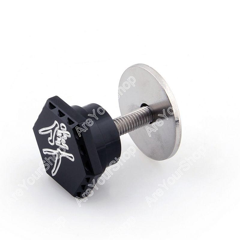 3d hex engraved ball cut exhaust hanger peg plug suzuki hayabusa gsxr1300 black