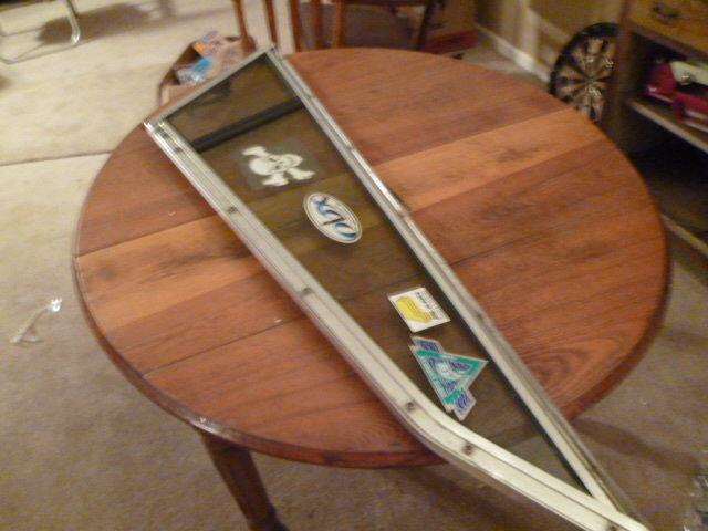 1985 rinker v205 side starboard front winshield marine boat glass used right