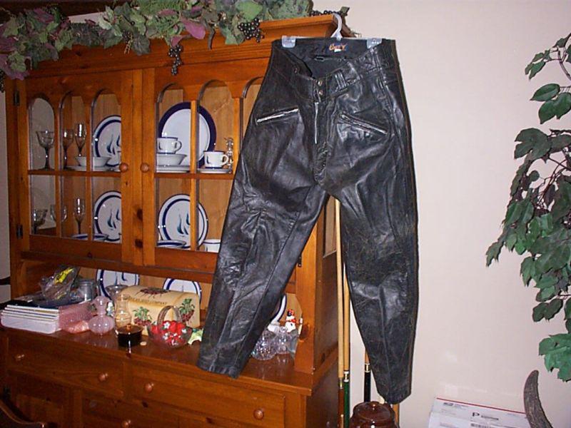 Old school vintage buco leather motorcycle biker riding pants sz 38 cafe racer