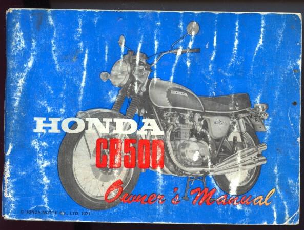 1972 honda cb500 owner's manual