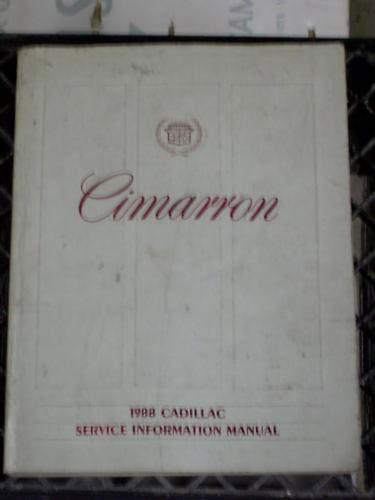 1988 cadillac cimarron factory service manual