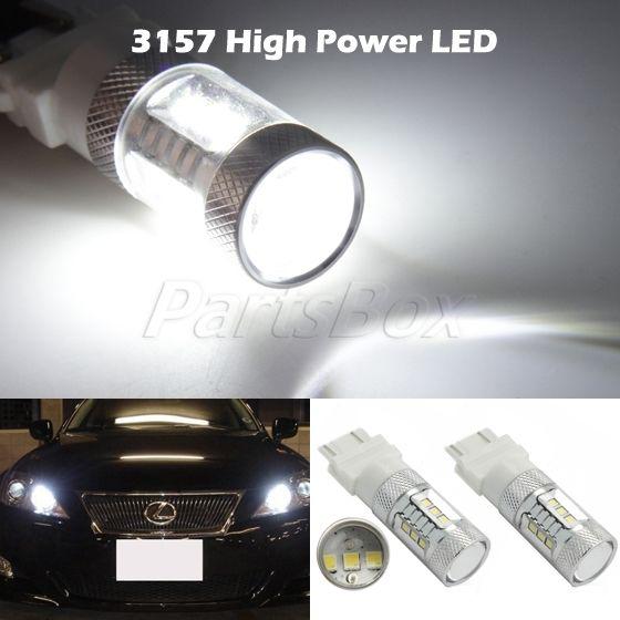 2x new 15w 3157 high power samsung 2323 led bulbs daytime running light- white 