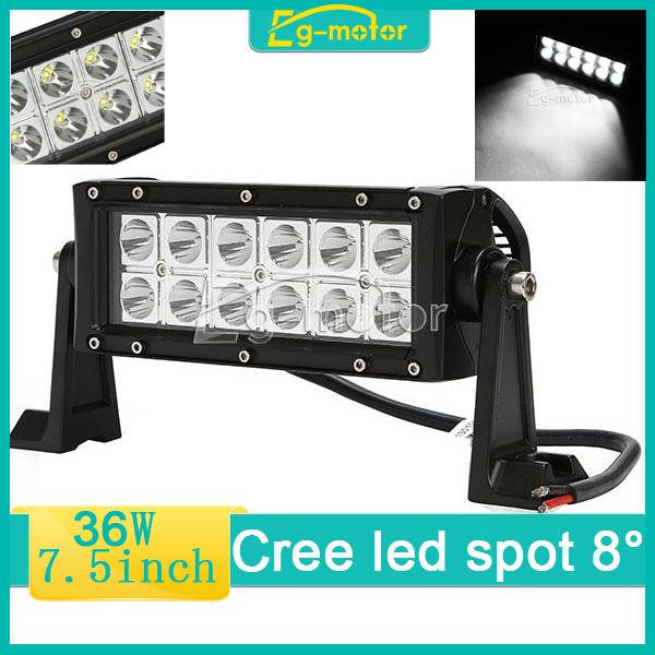 36w cree led work light bar spot beam fog lamp heavy duty 4wd off road suv jeep