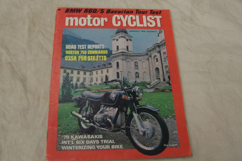 Motorcyclist jan 1970 bmw ossa  ajs bsa norton isdt ajs matchless triumph 