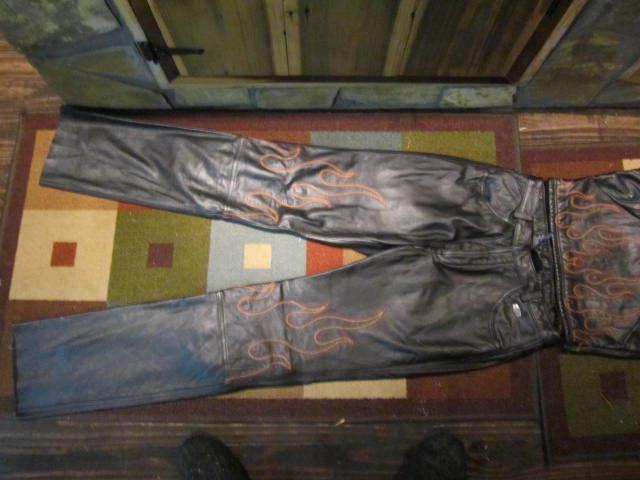 Harley davidson leather pants & halter