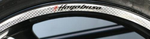 Chrome carbon fiber  rim stripes wheel tape with hayabusa    a3