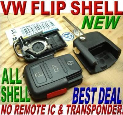 New vw switchblade keyless key remote fob case shell only,brand new shell 4bts