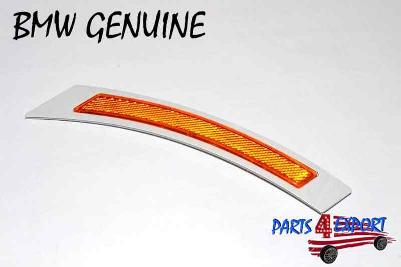 New bmw e60 e61 front passenger right reflector bumper cover yellow genuine