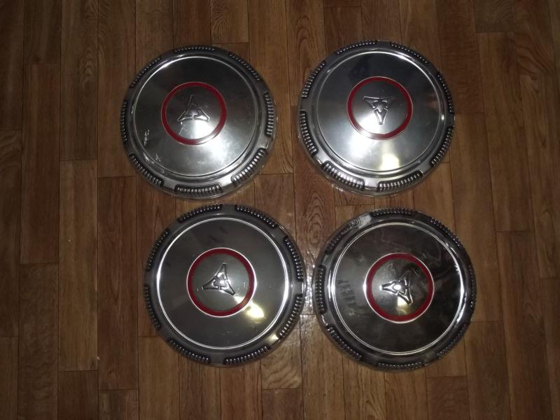 Dodge red line 9" dog dish hubcaps hub cap set of 4