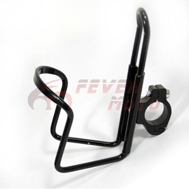 Motorcycle bike atv fit 7/8'' bars stainless alloy cup holder black metal kit