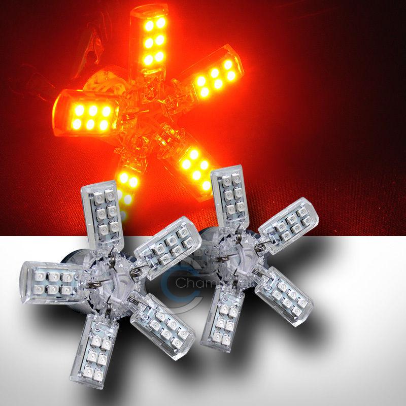 2pc 3157 spider lite amber o 40 3528 smd led front side marker light bulb dc 12v