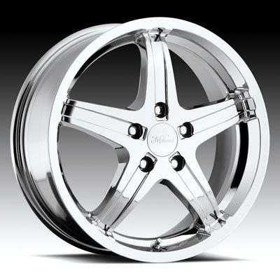 18" milanni kool whip 5 / 5x4.5 integra california chrome wheels rims free lug