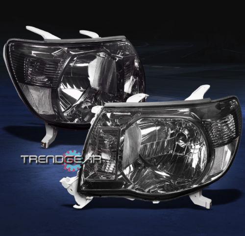 05-11 toyota tacoma pickup truck crystal headlight lamp jdm smoke 06 07 08 09 10