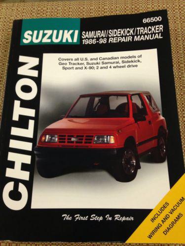 Chilton suzuki samurai/sidekick/tracker repair manual - 1986-1998