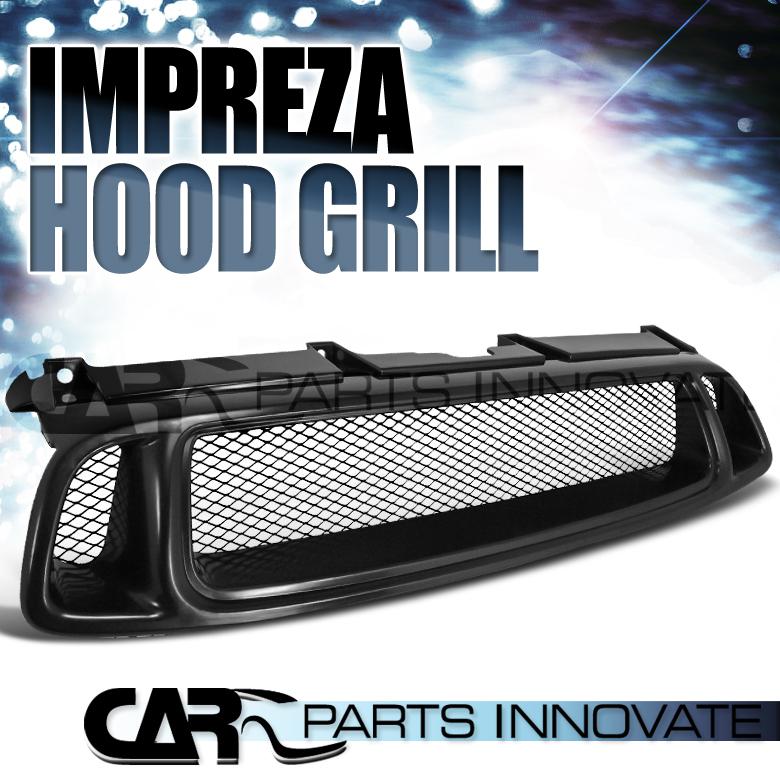 Subaru 04-05 impreza wrx sti rs mesh black front upper hood bumper grille