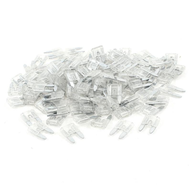 25a car truck automotive fast acting blade fuse clear 120 pcs