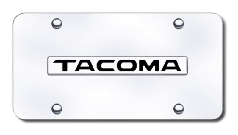 Toyota tacoma name chrome on chrome license plate made in usa genuine