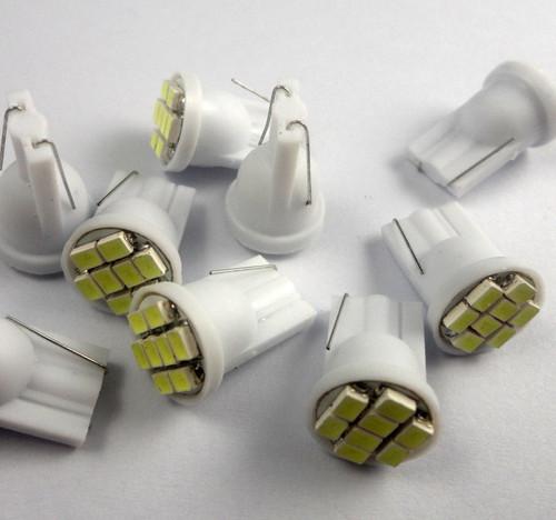 4x bright white 8 smd led car side wedge tail light t10 194 193 2450 2652 #sb11