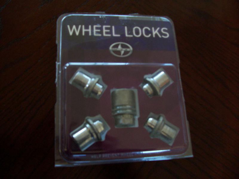 2005-2014 tc alloy wheel lock set-chrome pt276-52041 genuine scion accessory