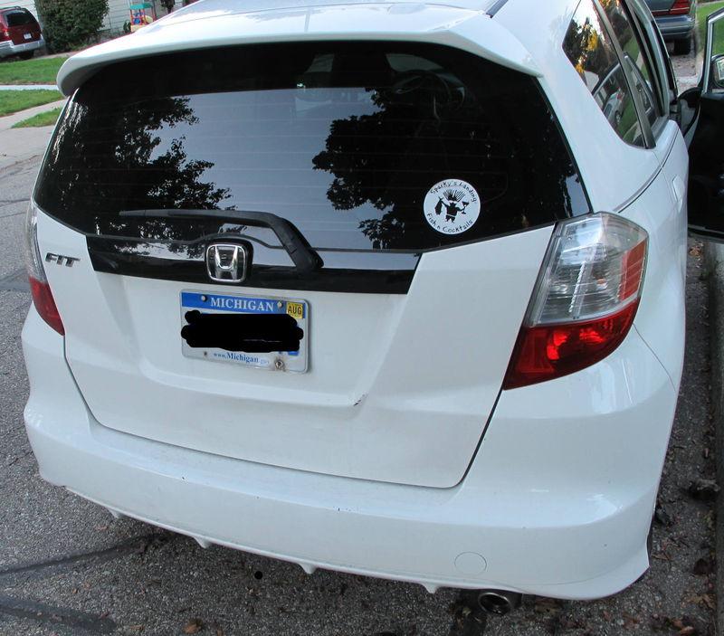 Honda fit sport tailgate 2009 taffeta white tail gate decklid hatch