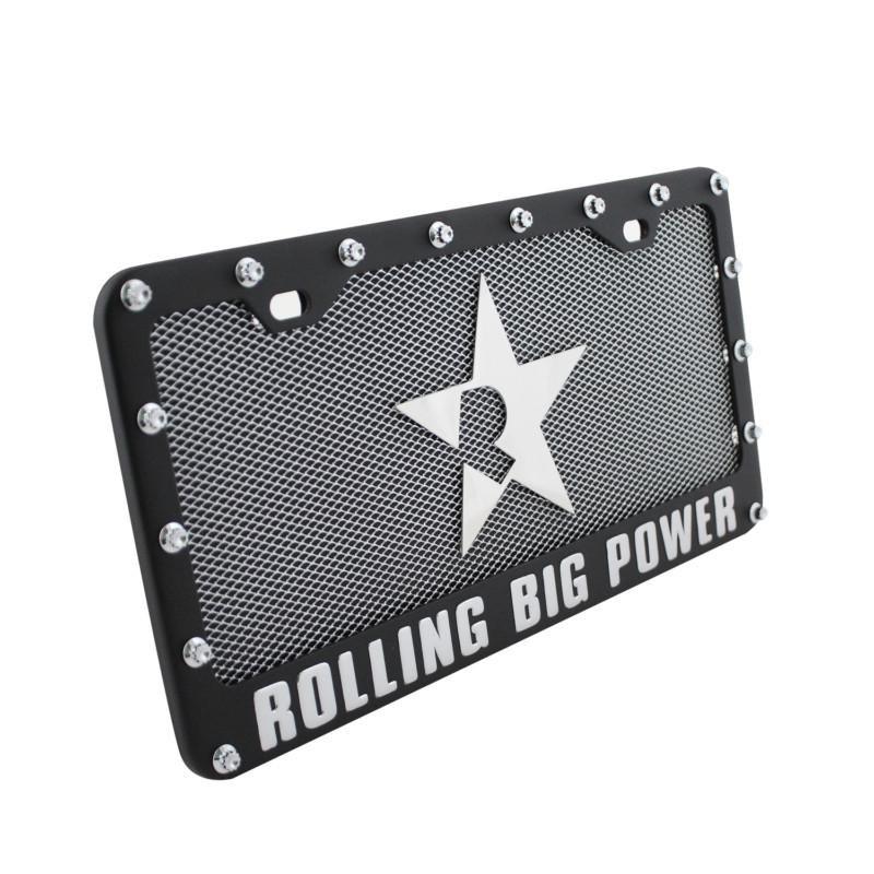 Pilot black mesh and star logo license plate frame rbp-121