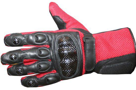 Carbon kevlar motorcycle mesh & leather bike gloves s