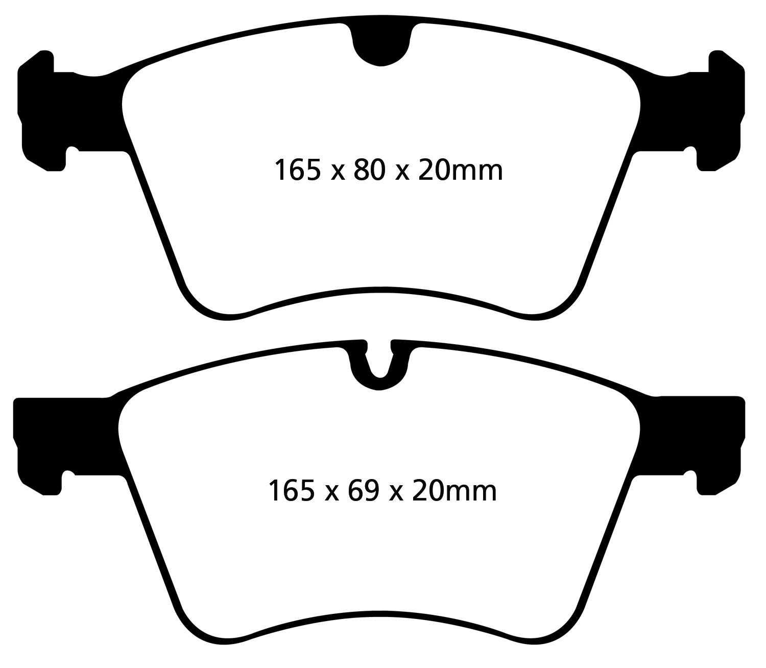 Ebc brakes dp41860r yellowstuff street and track brake pads