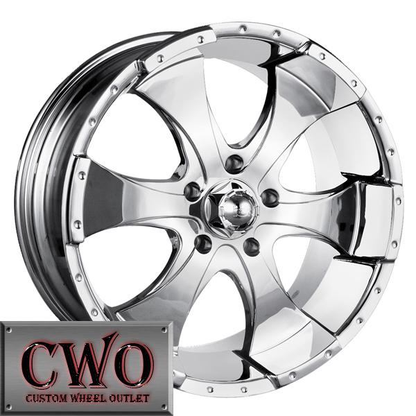 20 chrome ion 136 wheels rims 6x139.7 6 lug chevy tundra titan tahoe escalade