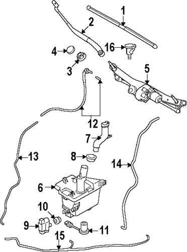 Hyundai oem 98360-3j000 windshield wiper blade/wiper blade