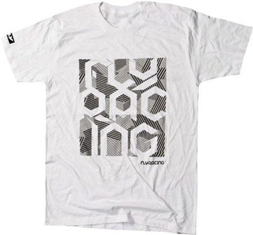 Fly racing block party t-shirt white s/small