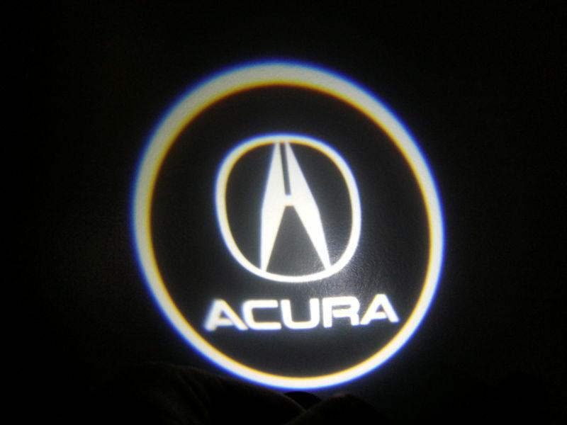 2 x  new acura laser logo led projector door shadow courtesy light acura logo