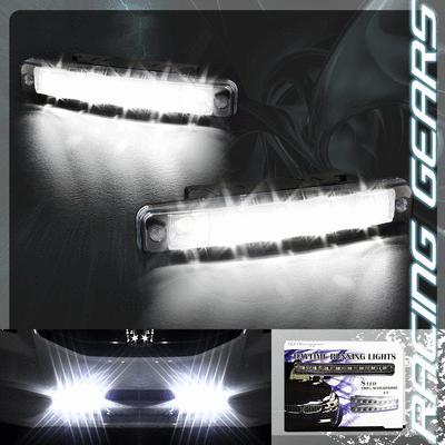 2x universal euro 12v white 5 led drl daytime running fog bumper light lamps