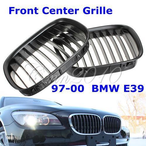 Black front center kidney style grille grill for 1997-2000 bmw e39 528i 540i    