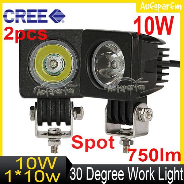 2x 10w cree xml led work light spot off-road lamp truck ute boat driving 4wd atv