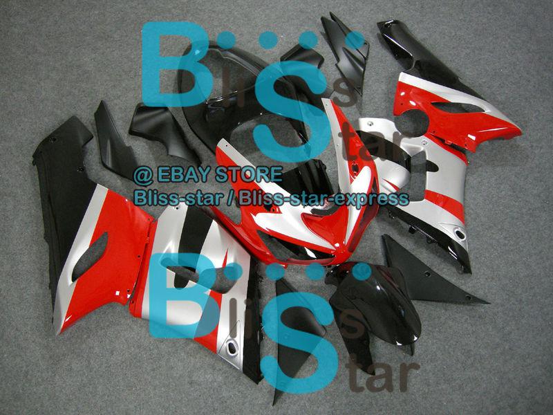 Fairing silver red black bodywork fit ninja zx6r zx-6r 2005-2006 e19 w7