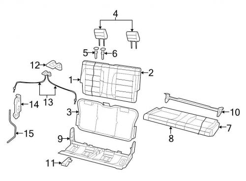 Chrysler oem jeep seat back frame 68002962aa image 3