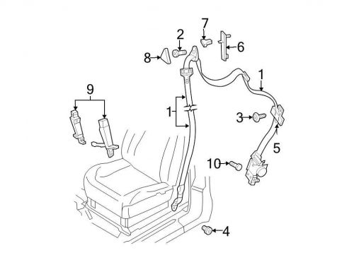 Chrysler oem dodge seat belt lap and shoulder belt 5hm111l5ad image 1