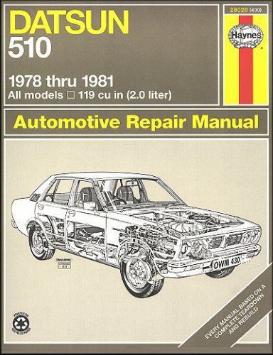 Datsun 510 repair manual 1978-1981