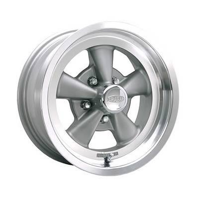 Cragar s/s 1-piece aluminum gray wheel 15"x7" 5x4.75" bc set of 4