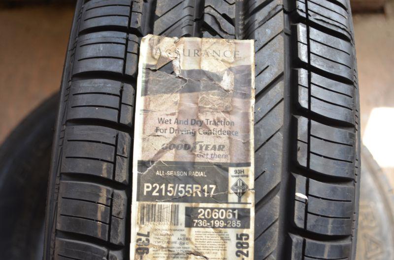 1 new 215 55 17 goodyear assurance tire