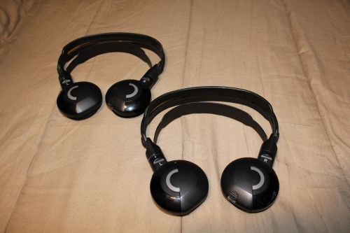 Oem honda odyssey pilot acura wireless headphone headsets black - set of 2