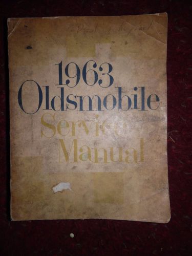 1963 oldsmobile shop manual service book original rare