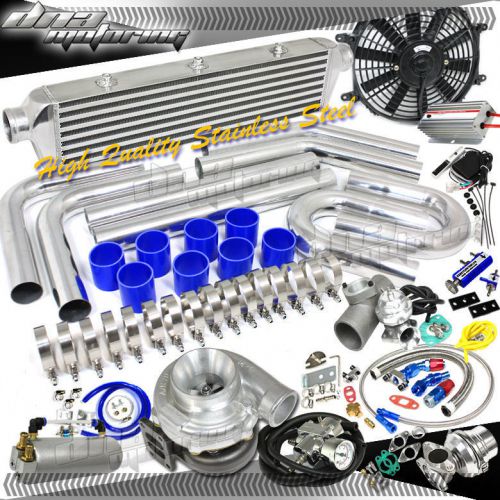 350+hps/psi boost t70 universal intercooler/piping/bov full turbo/charger kit